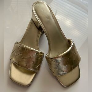 Madden Girl woven slides